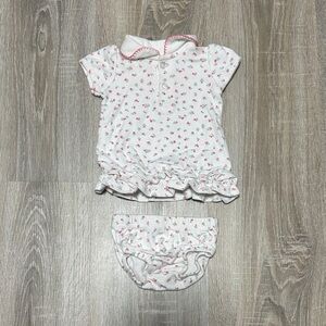 Floral Kids Matching Set - White and Pink